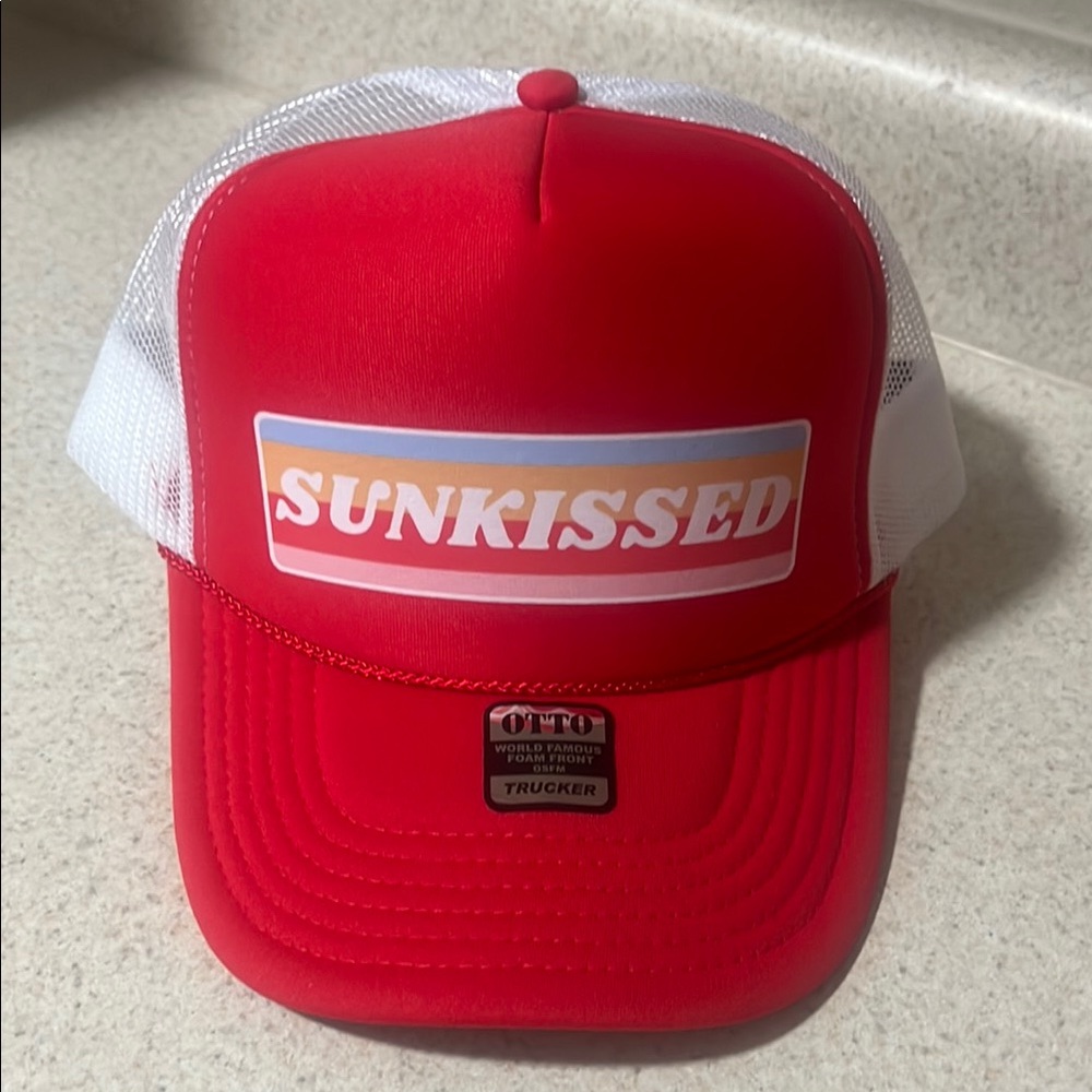 Red Sunkissed Trucker Hat New